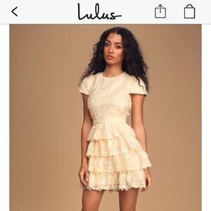 Lulus Worth the wait sequin ruffled mini dress M